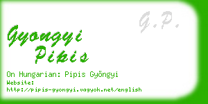gyongyi pipis business card