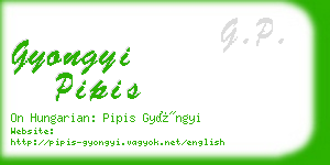 gyongyi pipis business card